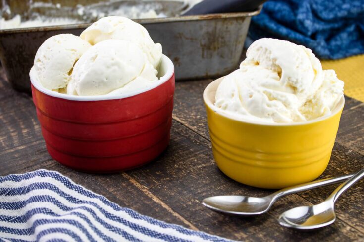 Vanilla Ice Cream in 2 dishes